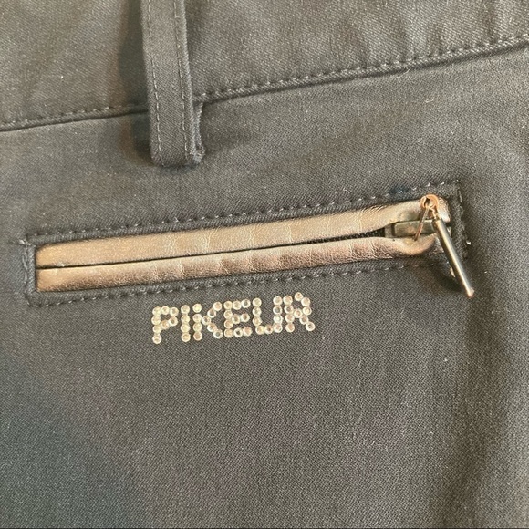 PIKEUR Sz M Rhinestone Logo Full Grip Dress Breeches Embroidered Pocket Pants - Picture 2 of 14